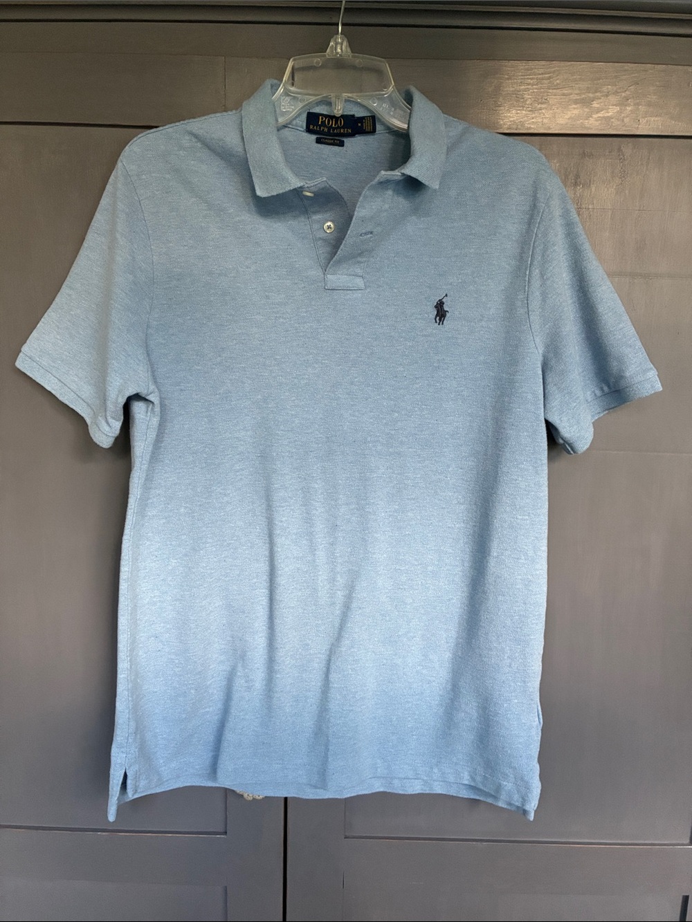 Polo by Ralph Lauren Light Blue Short-Sleeve Polo with Navy Pony
